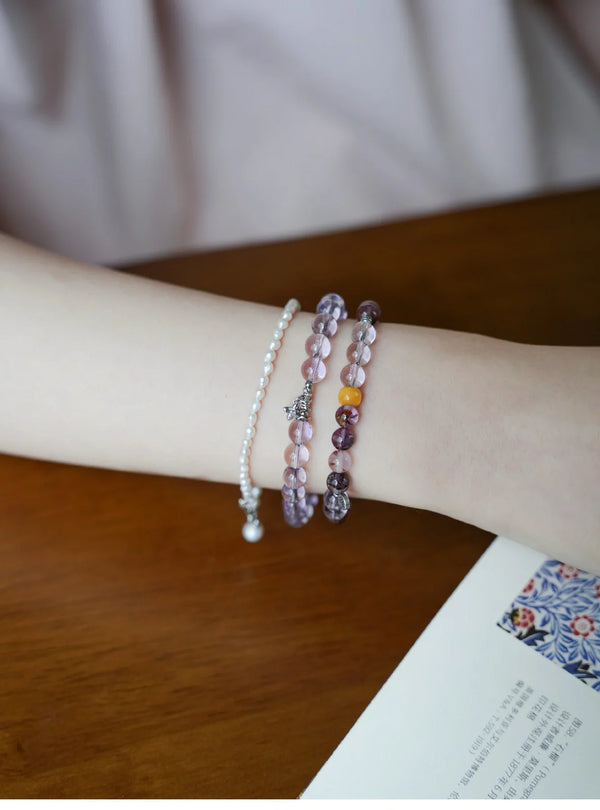 Lavender Wave Crystal Healing Bracelet