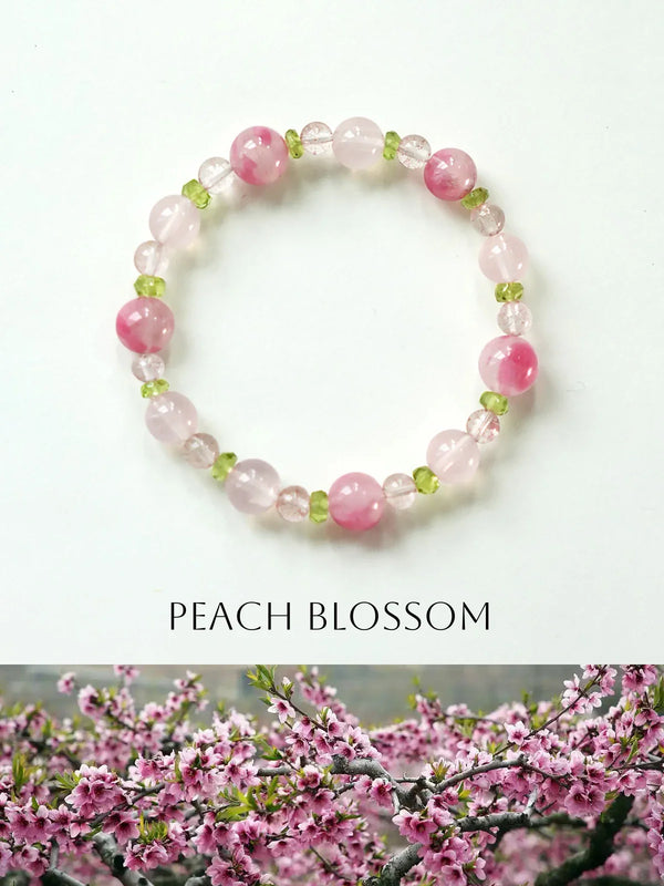Peach Blossom Crystal Healing Bracelet