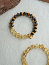 Amber Glow Citrine & Tiger Eye Intentional Bracelet