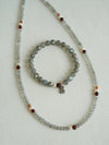 Aurora Veil Moonstone & Amber Intentional Bracelet