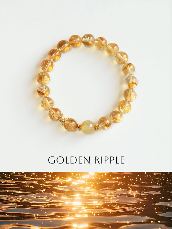 Golden Ripple Crystal Healing Bracelet