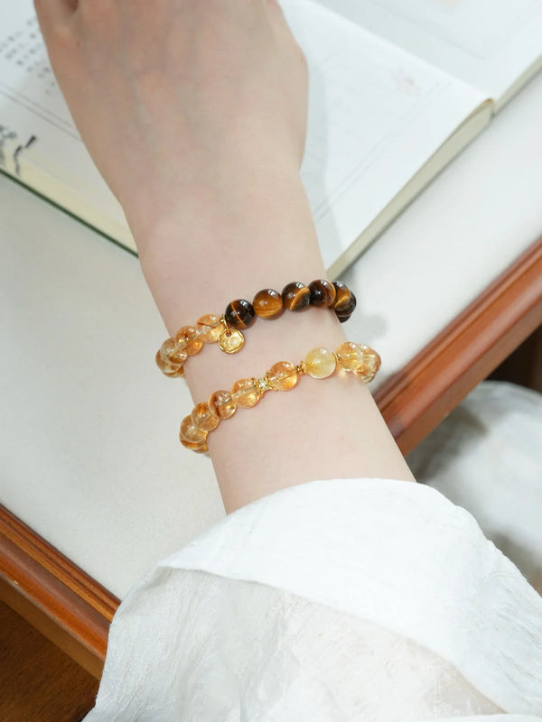 Golden Ripple Crystal Healing Bracelet