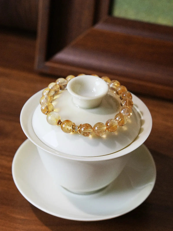 Golden Ripple Crystal Healing Bracelet