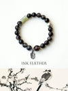 Ink Feather Crystal Healing Bracelet