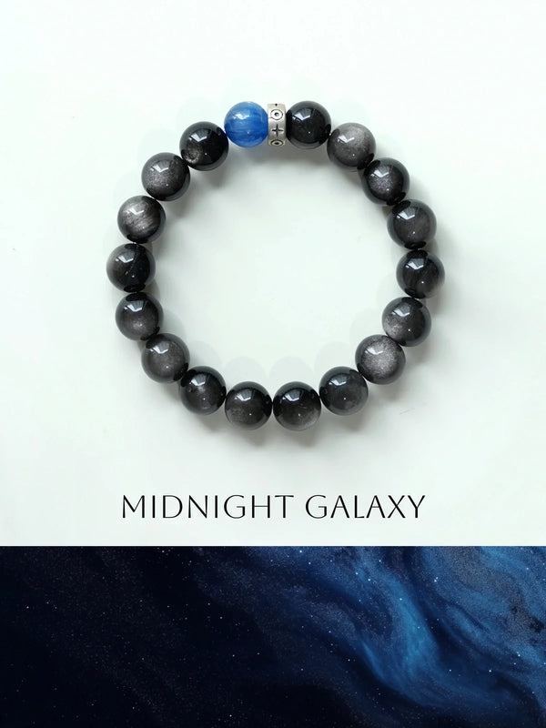 Midnight Galaxy Crystal Healing Bracelet