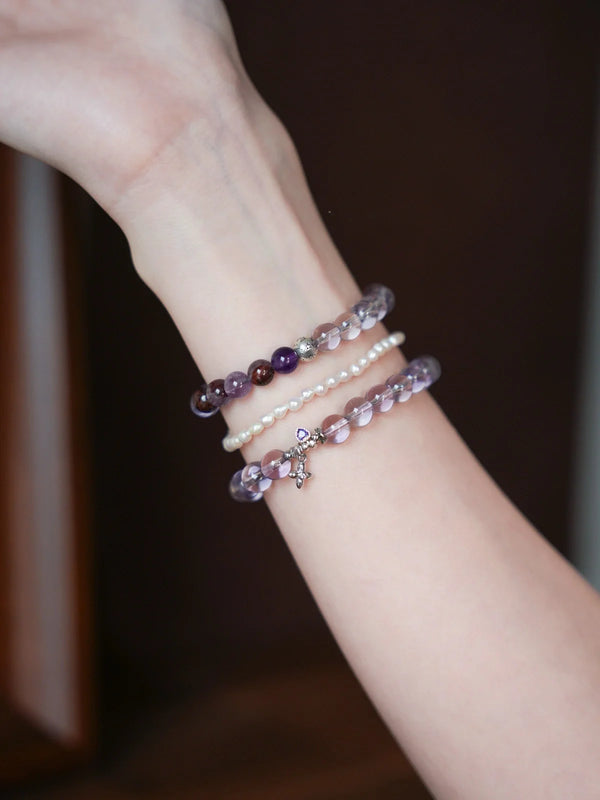 Lavender Wave Crystal Healing Bracelet