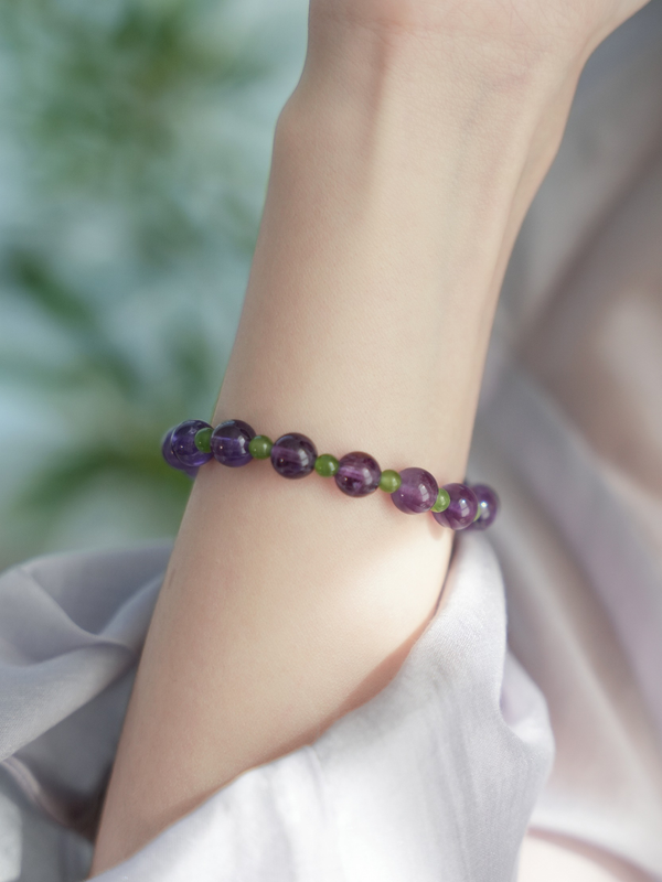 Celestial Ridge Amethyst & Jade Intentional Bracelet
