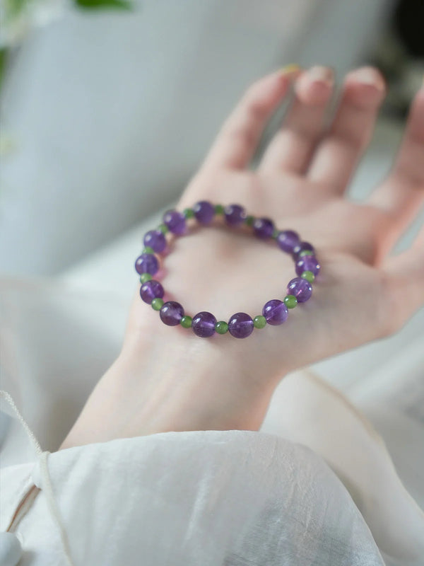Celestial Ridge Amethyst & Jade Intentional Bracelet