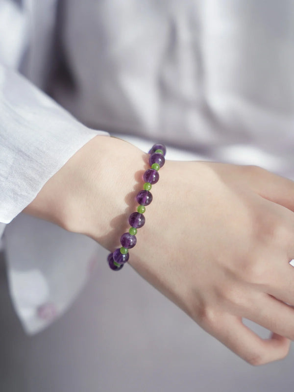 Celestial Ridge Amethyst & Jade Intentional Bracelet