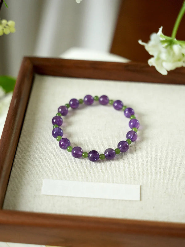 Celestial Ridge Amethyst & Jade Intentional Bracelet