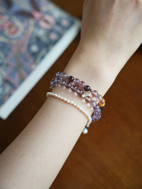 Violet Dawn Crystal Healing Bracelet
