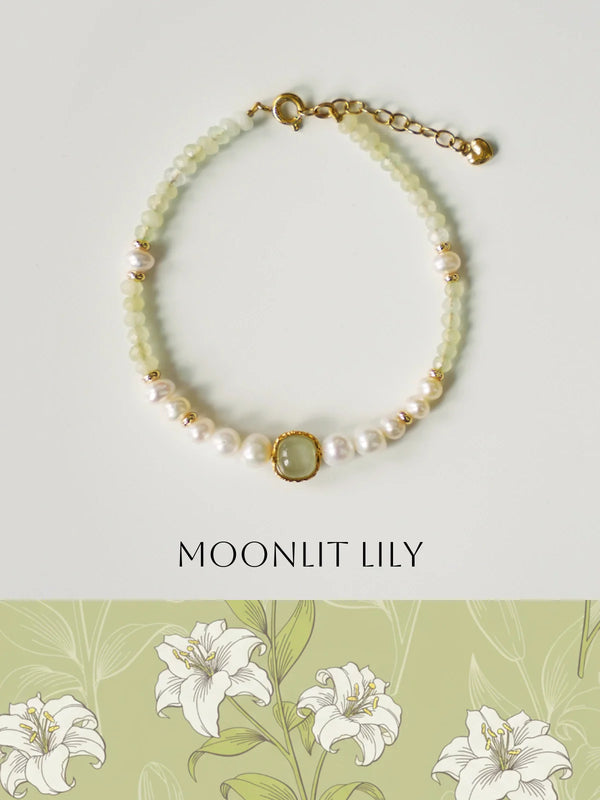 Moonlit Lily Crystal Healing Bracelet
