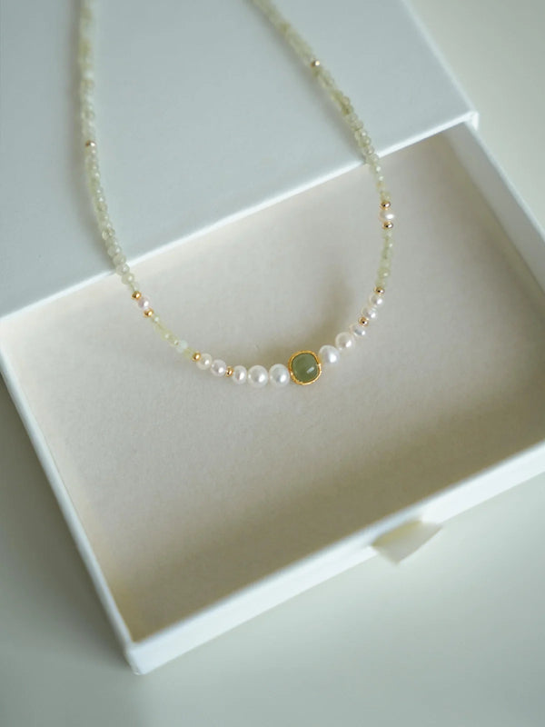 Moonlit Lily Crystal Healing Necklace