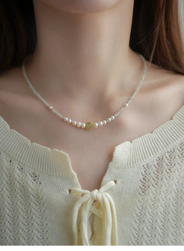 Moonlit Lily Crystal Healing Necklace